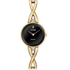 Citizen Ladies Eco-Drive Modern Eco Axiom Watch, Gold-Tone Silhouette Bangles, 2 Hand - 1 of 3