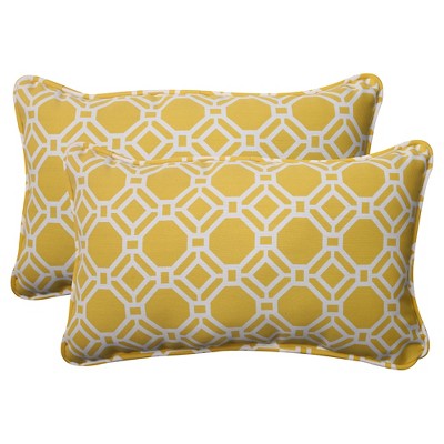 yellow lumbar throw pillows