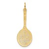 Black Bow Jewelry 14k Yellow Gold Tennis Racquet Pendant - 3 of 4