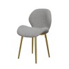 NicBex Set of 2 Velvet Dining Chair with Metal Legs and Comfortable Backrest,Upholstered Armless Chairs for Kitchen,Living Room - 4 of 4