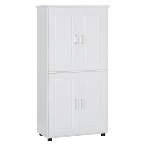 Ridstar 62.28 in. H White Bathroom Storage Cabinet with 4 Doors, Adjustable Shelves - 1 of 4