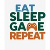 "Eat, Sleep, Game, Repeat" Adult Long Sleeve Hoodie - 2 of 3