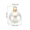 Unique Bargains Beautiful Designer DIY Jewelry Making Faux Pearl Pendants 150 Pcs Gold White 0.39" - 2 of 4