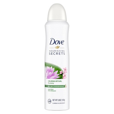 Dove Beauty Nourishing Secrets Dry Spray Waterlily + Sakura Blossom - 3.8 fl oz
