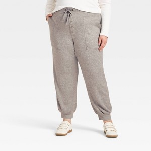 Women's High-Rise Knit Joggers - Universal Thread™ - 1 of 3