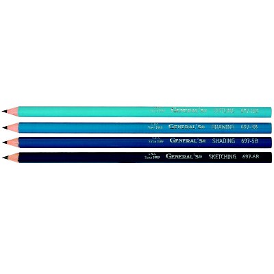 General's Non-Toxic Smooth Artists Graphite Drawing Pencil, 6B Tip, Black, pk of 12
