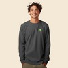 Dalix Alien Embroidered Cotton Classic Fit Long Sleeve Crewneck Tee Shirt Mens - 2 of 4