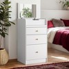 VANIRROR Small Vanity Desk with Mirror, White Makeup Vanity Set with Chair, Storage Drawers, Cute Dressing Table for Girls’ Bedroom Living Room Gift - 2 of 4