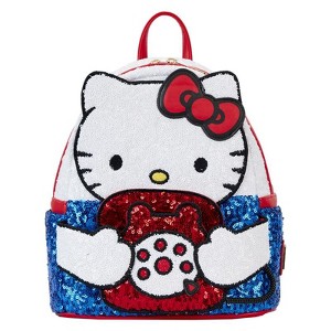 Loungefly: Sanrio Hello Kitty 50th Anniversary Sequin Phone Mini Backpack – Stylish, Compact Design - 1 of 1