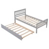 RISOKEYS Twin Size Bed Frame with Twin Size Trundle:  with Headboard & Footboard  for Small Bedrooms & Guest Rooms - No Box Spring Needed - 4 of 4