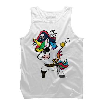 Men's Design By Humans Dabbing Dance Pirate Unicorn Gifts Funny Halloween Costume Gift By lukesstore Tank Top