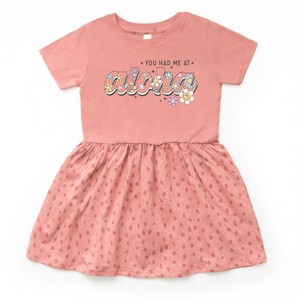 The Juniper Shop You Had Me At Aloha Toddler Dress - 3T - Mauve Spot - 1 of 4