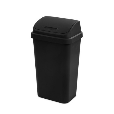 Sterilite Kitchen Swing Top Lidded Wastebasket Trash Can