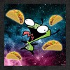 Girls' - Invader ZIM - GIR Loves Tacos in Space Fitted Short Sleeve Graphic T-Shirt - 2 of 4