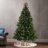 GDFStudio 7 Foot Mixed Spruce Pre Lit/Unlit Hinged Artificial Christmas Tree with Red Berry Frosted Branches and Frosted Pinecones - 2 of 4
