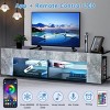 Hommpa TV Stand for TVs Up to 65" with Open Glass Shelves Remote LED Light - 3 of 4