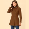 INSPIRE CHIC Women's Christmas Peter Pan Collar Double Breasted Long Trench Winter Pea Coat - 3 of 4