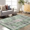 Washable Area Rug Retro Chic Medallion Distressed Design Living Room - 4 of 4