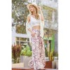Women's Wide Leg Pants With Tie Front. - ee:some - 3 of 4