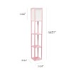 Simple Designs Three Shelf Etagere Floor Lamp Light Pink - 3 of 4