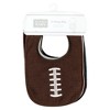 Hudson Baby Cotton Terry Drooler Bibs with Fiber Filling, Football, One Size - 2 of 4