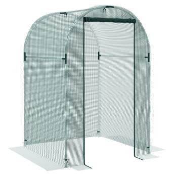 Outsunny Plant Protection Tent Crop Cage with Zippered Door for Plants, Herbs, Fruits