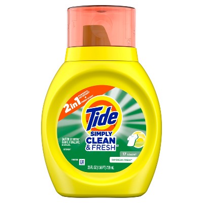 Tide Simply Liquid Laundry Detergent, Daybreak Fresh, 25 oz, 17 Loads, HE Compatible