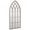 Aghana Digitals Gothic Arch Outdoor Garden Mirror - Large Beige Sand Iron & Glass Decorative Inlay, - 2 of 4