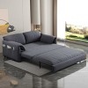 NicBex Upholstered Loveseat Sofa Modern 3 in 1 Convertible Sleeper Sofa Bed with Side Pockets Velvet Fabric 2 Seater Couch for Living Room - 4 of 4