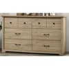 57" PU Paper Lamination 6-Drawer Dressers with Black Metal Handles and Tip-Over Restraint - 2 of 4