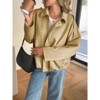 Imily Bela Womens Faux Suede Bomber Jackets Oversized Cropped Zip Up Lapel Coats Fall Casual Outerwears - 4 of 4