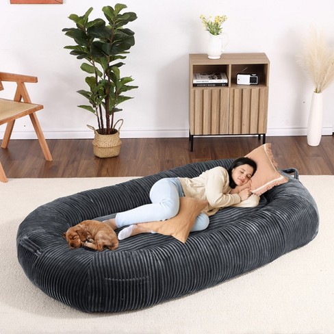 Whizmax Human Sized Dog Bed for People Adults 71 x48 x14 Giant Pet Bed for Humans Large Bean Bag Napping Dog Bed with Removable Cover