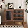Gulches Natural Accent Cabinet - 3 Drawers & 1 Door with Shelves, Premium Particle Board, Anti-Toppling, Sideboard for Living Room/Entryway - 4 of 4