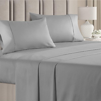 100% Cotton 400 Thread Count 4 Piece Sheet Set - Soft & Cozy Sateen Bed Sheets - CGK Linens