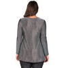 24seven Comfort Apparel Scoop Neck Long Sleeve Shimmery Fabric Tunic Top - 3 of 4