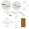 Smarty Had A Party White w/ Gold Rim Organic Plastic Grand Wedding Set - 50 Sets - 2 of 4
