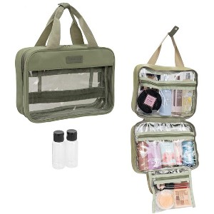 Max Studio Tubular Quilted Nylon Clear Toiletry Bag - 1 of 4