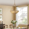 Parrot Uncle 19.7" Farmhouse 3 Light Gold Chandelier - 2 of 4