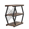 Resenkos Sofa Side End Table, End Table, Couch Table,Industrial End Table Side Table with 3 Storage Shelves & Metal Frame,Rustic Brown - 4 of 4