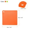 Unique Bargains Silicone Heat Resistant Multi-purpose Trivet Mat 4 Pcs - 2 of 4