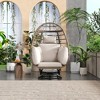 Gulches Outdoor Swivel Chair,Rattan Egg Patio Chair with Rocking Function for Balcony,Poolside and Garden (Natural Wicker+Beige Cushion) - 2 of 4