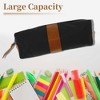 Unique Bargains Oxford Patchwork Style Pencil Pouch with Large Capacity for Office Supplies 1 Pc - 3 of 4