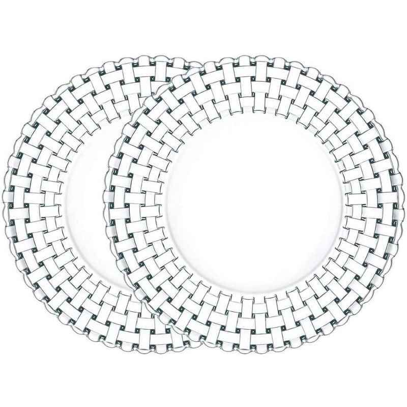 Nachtmann Bossa Nova Crystal 12.66" Charger Plate, Set of 2 - Clear, 1 of 7