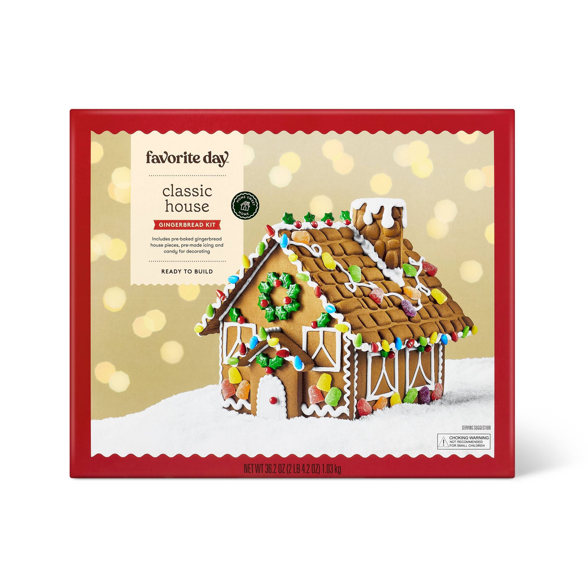 Christmas Classic House Gingerbread House Kit - 36.2oz - Favorite Day™