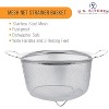 Stainless Steel Colander Strainer Basket - 3-Quart Colander with Resting Feet & Handles - Wide Rim Sieve - 3 of 4