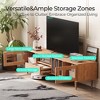 TV Stand for 80 Inch TV, Mid Century Modern Entertainment Center with Storage Shelves - 4 of 4
