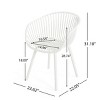 Coolbibila-Patio Chair Set Of 2, Patio Dining Chairs Made Of High-Quality Plastic/Resin Material, Arm Chairs For Outdoor With Modern Design - 4 of 4