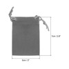 Unique Bargains Velvet Wedding Favor Party Small Jewelry Drawstrings Pouches Gift Bags - 2 of 4