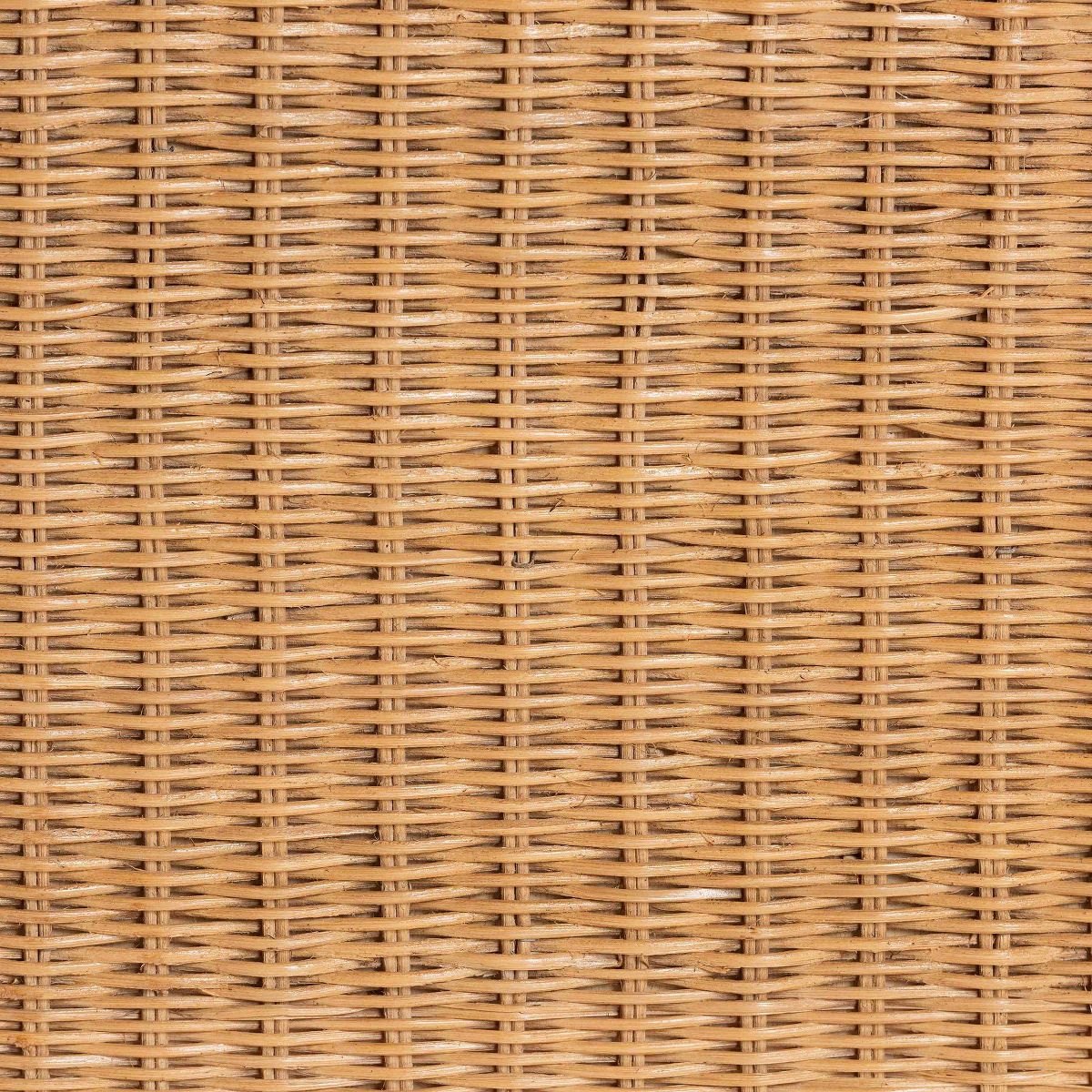 bali & pari Palm Scallop Natural Rattan Rectangle Ottoman with Cushion Light Honey - thumbnail 6