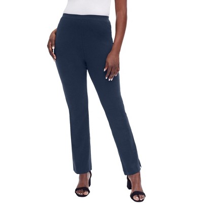 Jessica London Women's Plus Size Everyday Stretch Cotton Straight Leg